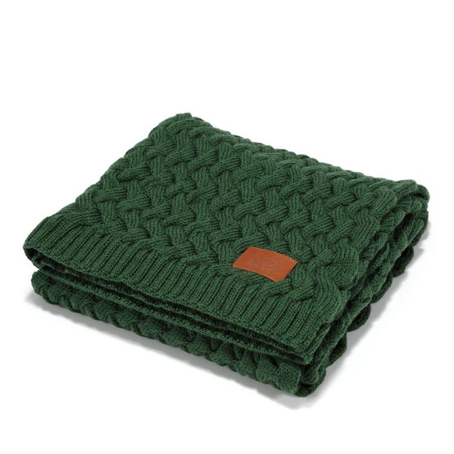 La Millou Merino 100%羊毛針織毯85x85cm(美麗諾大綠)